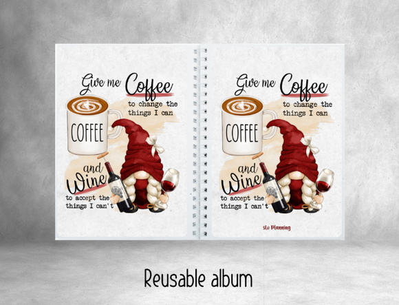 Gnomes Coffee & Wine Reusable Album