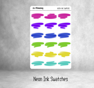 Neon Ink Swatches