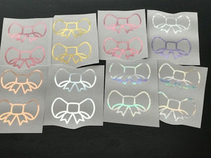 Foil Sticker Bow Die Cut Size (MATTE)