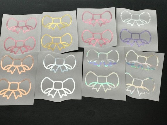 Foil Sticker Bow Die Cut Size (MATTE)